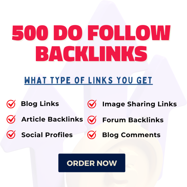 500 Do Follow Backlinks (Mix Platform )